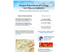 Tablet Screenshot of oregongeology.org